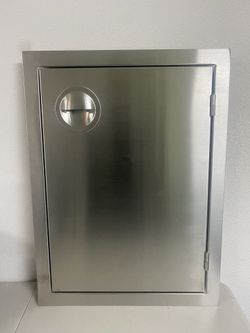 AHT-ADB-2017VL LUXOR 24" X 17" STAINLESS STEEL VERTICAL SINGLE DOOR LEFT HANDLE SLIMLINE SERIES AHT-ADB-2417VL