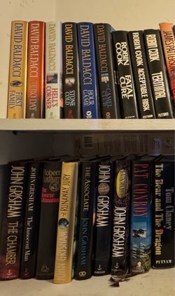 Hardback books  Tom Clancy, Turow, Baldacci, Grisham   Many more