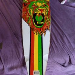 Krown Rasta Lion Pintail Longboard 9×43"