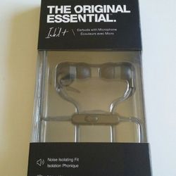 New Sealed Skullcandy Ink'd Noise Isolating Black Grey Smartphone Earphones Earbuds w Microphone