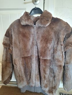Genuine Rex Rabbit fur coat