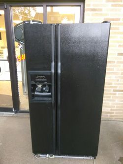 Black side-by-side refrigerator