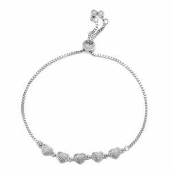 Heart Bolo Bracelet in Sterling Silver