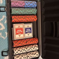 Texas Hold’em Poker Chip Set w/ Case 
