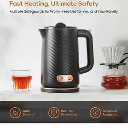 OLEGA Electric Kettle - 1500W Electric Tea Kettle 1.8L Stainless Steel Inner Electric Kettles for Boiling Water Auto Shut Off Boil-Dry Protection 