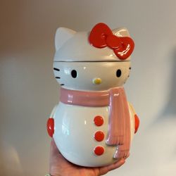 Hello Kitty Snowman Cookie Jar/Canister