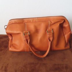 Links And Kings Club Leather Duffel Bag