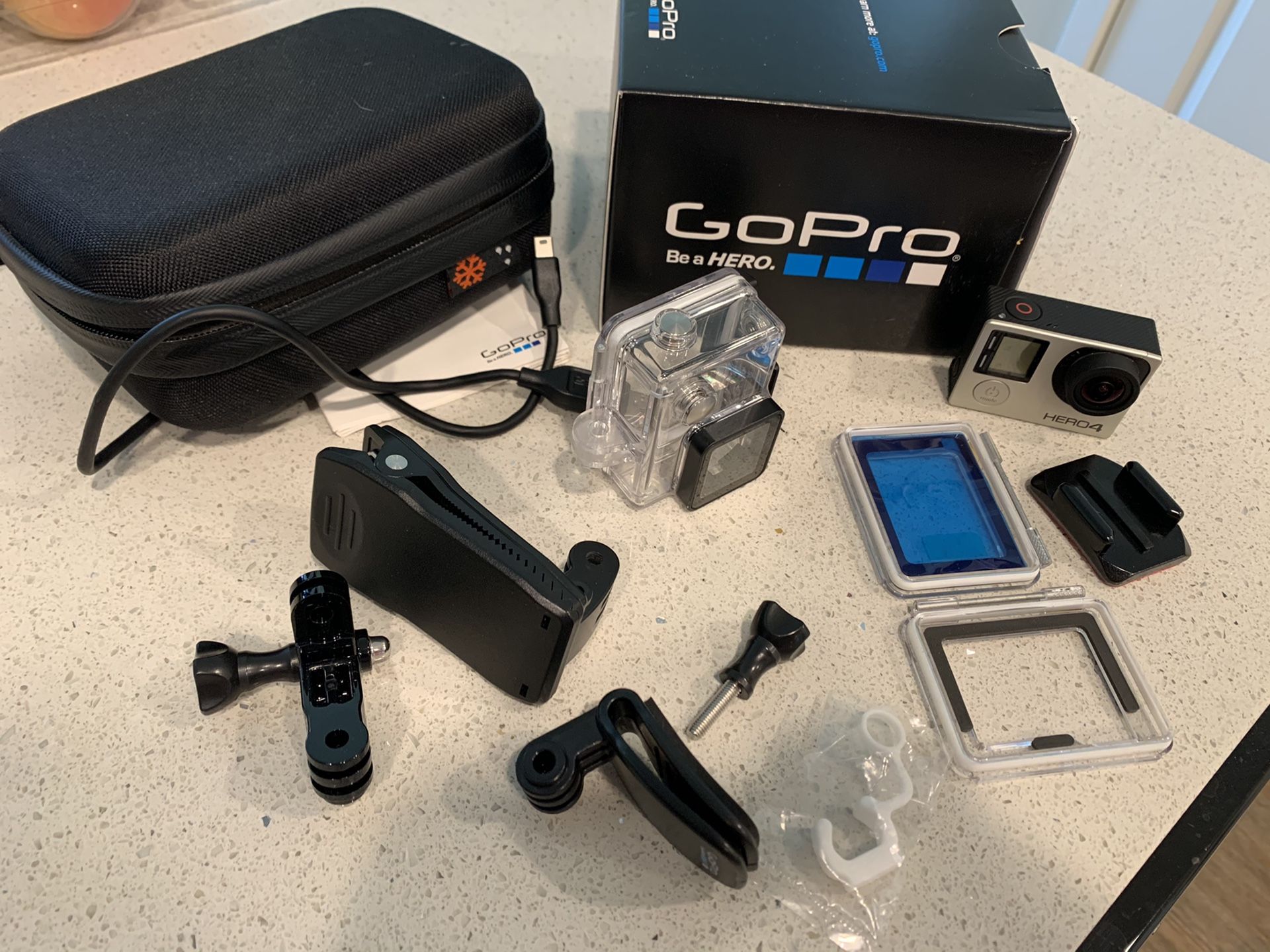 GoPro 4 Hero Silver and Accessories
