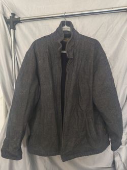 Gray Wool Zip Jacket