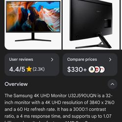Samsung 32” 4K UHD Monitor (U32J590UQN)