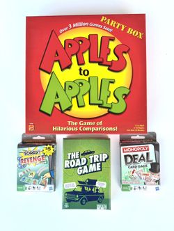 Family Card Games: Monopoly/Sorry/RoadTrip/Apples