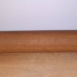 Vintage Solid Wood Rolling Pin With Natural Wood Handles 19 1/4 x 7 1/4 Inches Round