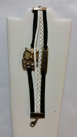 Leather Strand Charm Bracelet