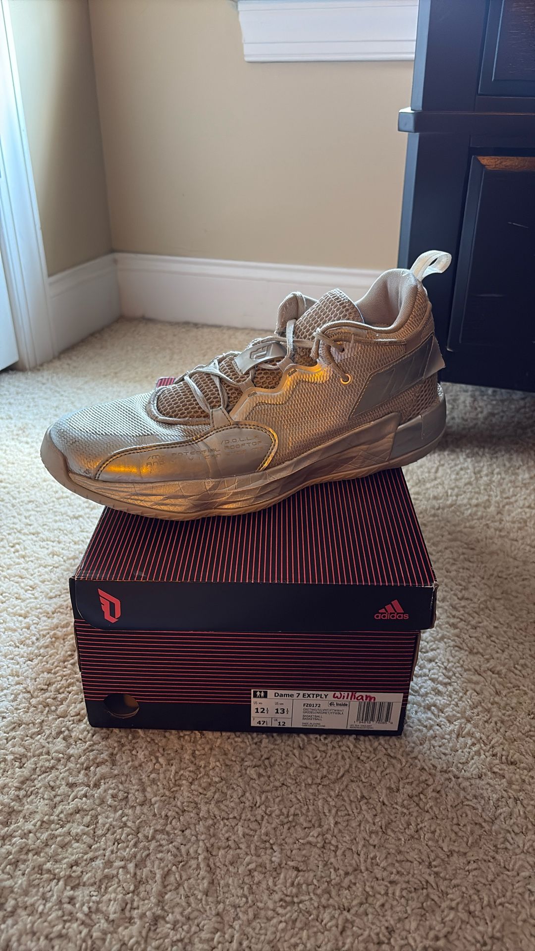 DAME 7 EXTPLY SILVER SIZE 12.5