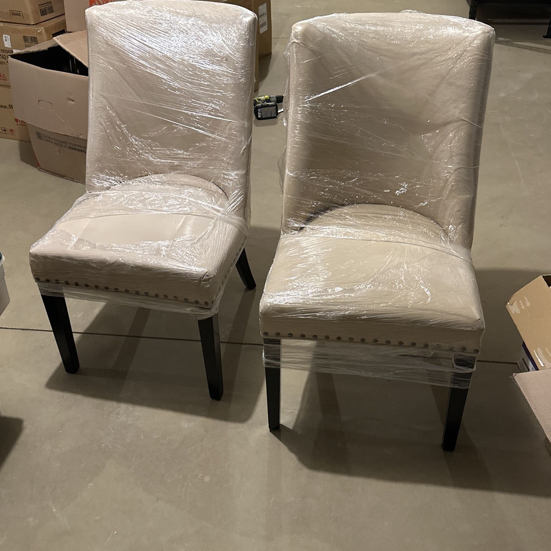 2 Leather Dining Chairs