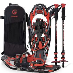 G2 21/25/30 Inches Light Weight Snowshoes for Women Men Youth, with Special EVA Padded Ratchet Binding, Heel Lift, Toe Box, Flexible Pivot Bar, Durabl