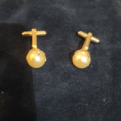 Gold And Pearl Cufflinks 