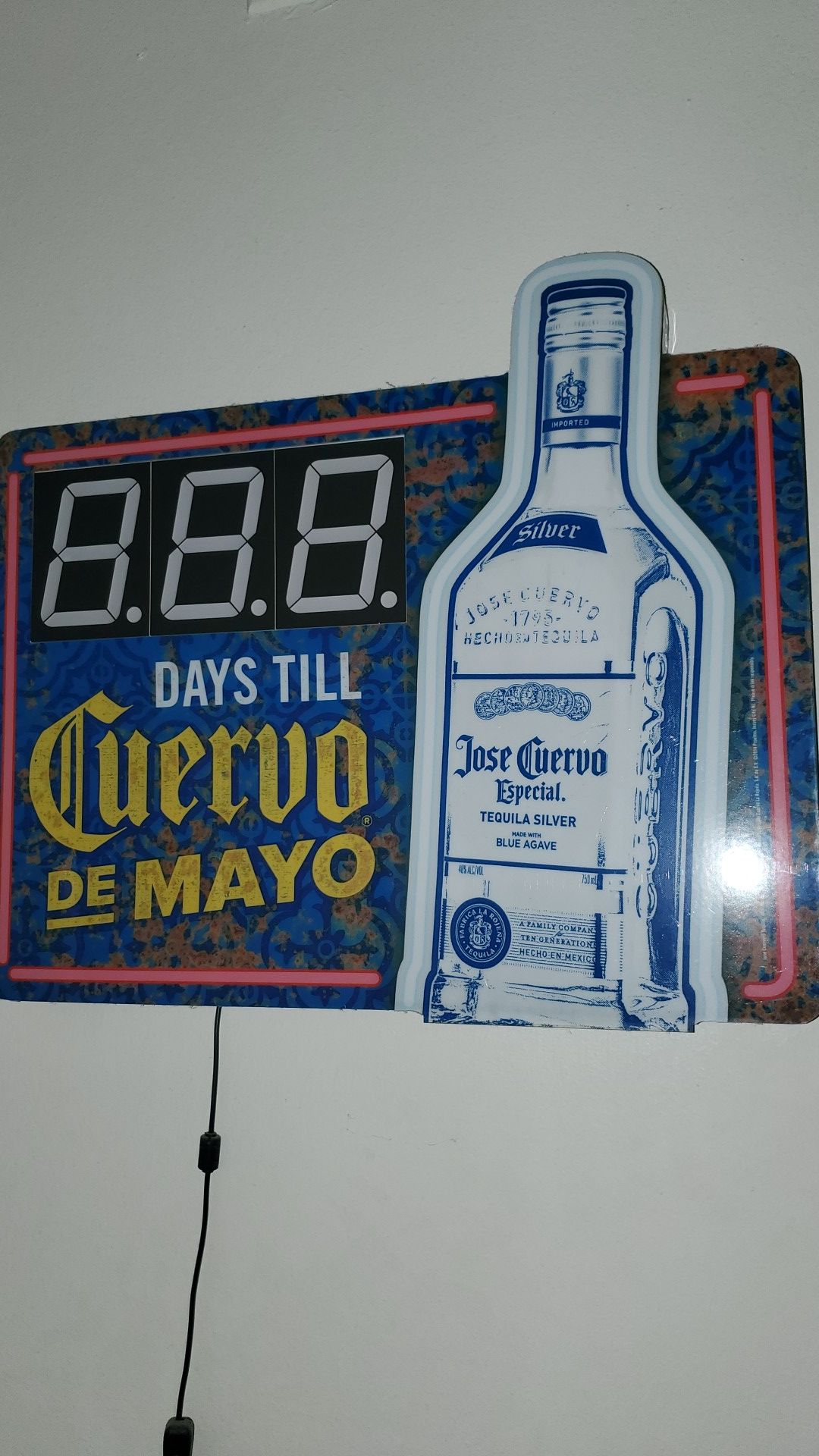 【超希少】エアーポップ看板 　Jose Cuervo Especial Jose cuervo bar light