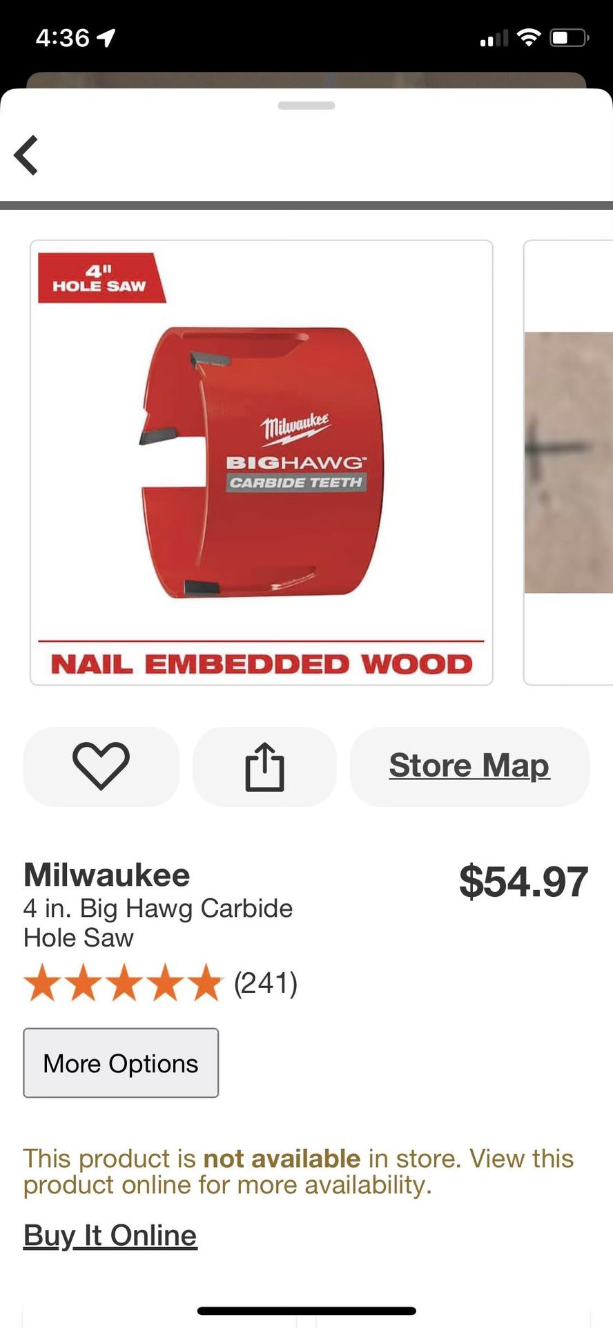 Milwaukee Hole Saw 4”