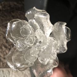 long stem crystal rose