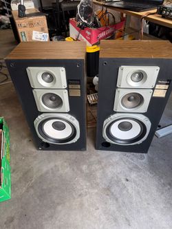 Technics SB-2715 Vintage 3-Way Speakers, Pair with Grilles