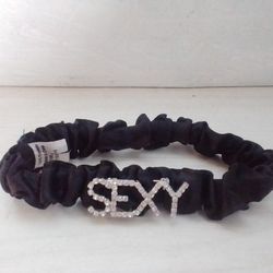 Woman's Lady's Black Leg Garter Belt With Sexy Broach Pin
