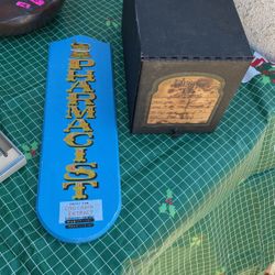 Vintage Pharmacy Advertising And records box 