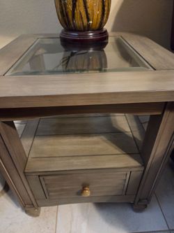 Glass end table
