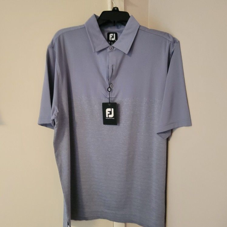 NWT Footjoy Grey Golf Polo