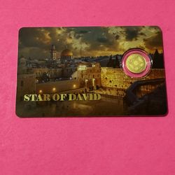 1/1000 Troy Ounce Gold Star of David