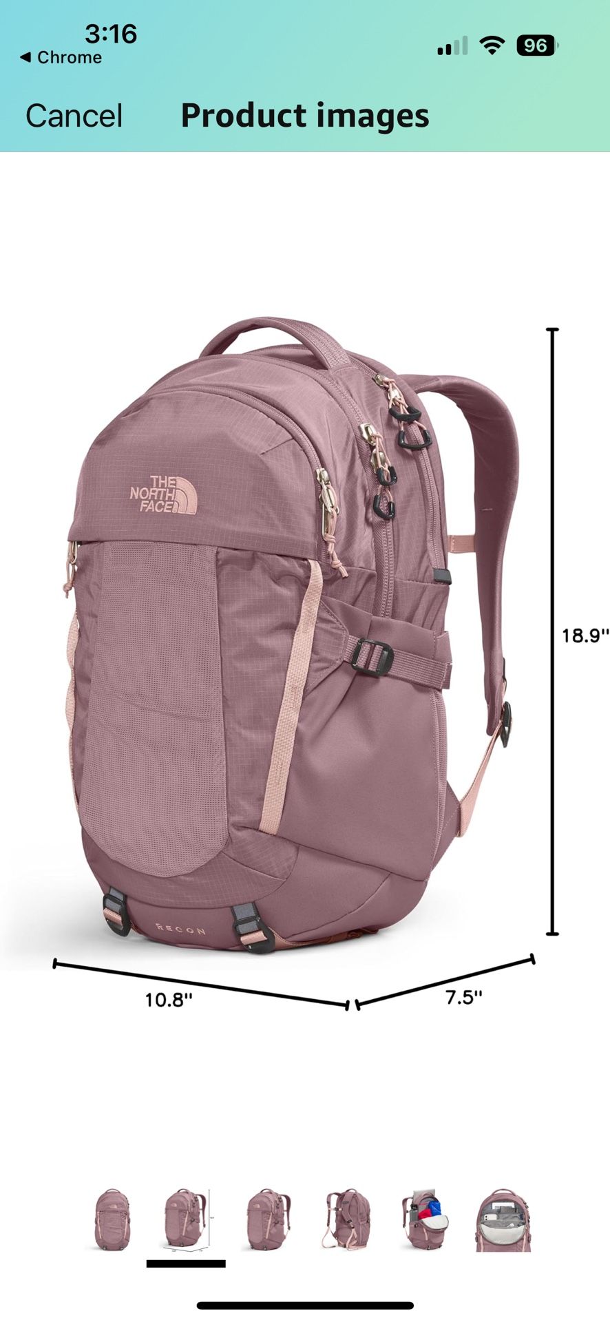 THE NORTH FACE RECON BACKPACK - Fawn Gray/Pink Moss