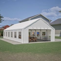 Open Box Complete New 20x40ft Outdoor Heavy Duty Party Tent Canopy Carport W/ Windows 