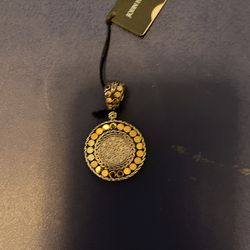 John Hardy Sterling silver 18 karat gold pendant