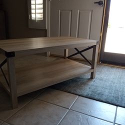 New Meta X Frame Coffee Table With white Oak Finish