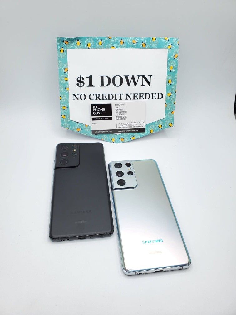 💸 Best Deal on Samsung Galaxy S21 Ultra 5G! 💸 $1 Down Available!
