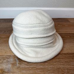 Scala 100% Wool Cream Winter Packable Cloche Hat, OS