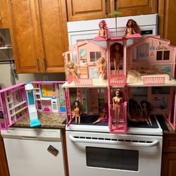 Barbie playhouse bundle