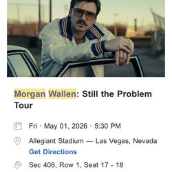 Morgan Wallen Tickets for Sale - Fri 5/1/26 - Allegiant Stadium, Las Vegas