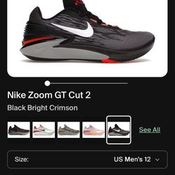 Nike Zoom GT Cut 2 ( Black Bright Crimson )