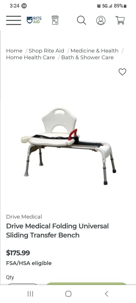 Sliding Shower Chair