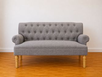 Tufted Love Seat Sofa Couch Gray - BRAND NEW