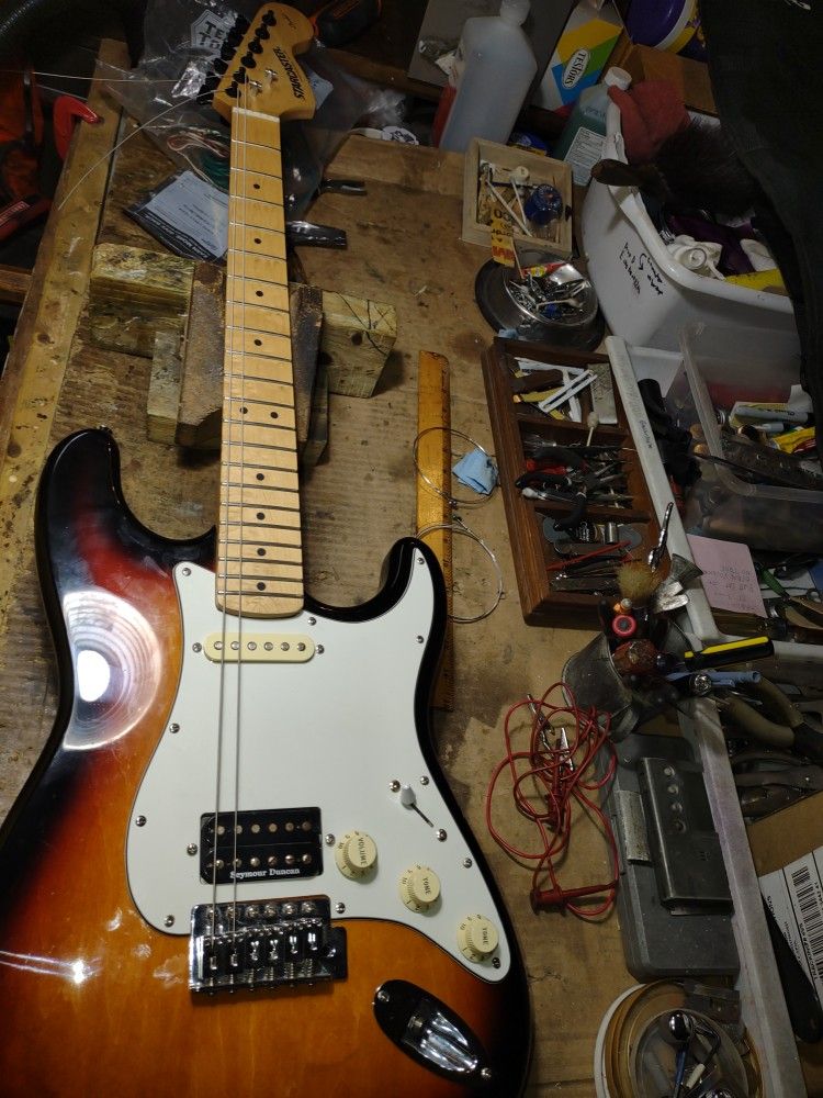 Duo Sonic Fender Starcaster Guitar EXC Pro Fret-level Setup Seymour Duncan & Hipshots
