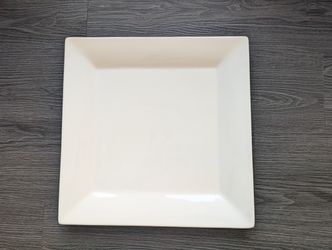 Crate & Barrel Large Square Porcelain Serving Platter - 14"