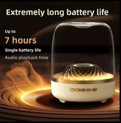 💝 Bluetooth Speaker with Subwoofer Colorful Glass Design Wireless Home Audio System Fantasy Atmosphere Lighting Surround Sound Digital 