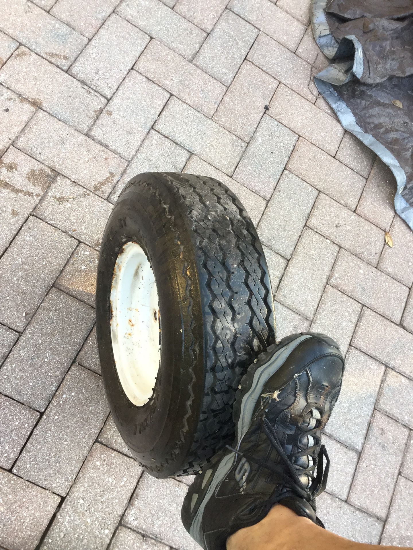 Trailer tire with rim