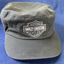 Harley Davidson Cap Hat Black Military Style One Size Adjustable