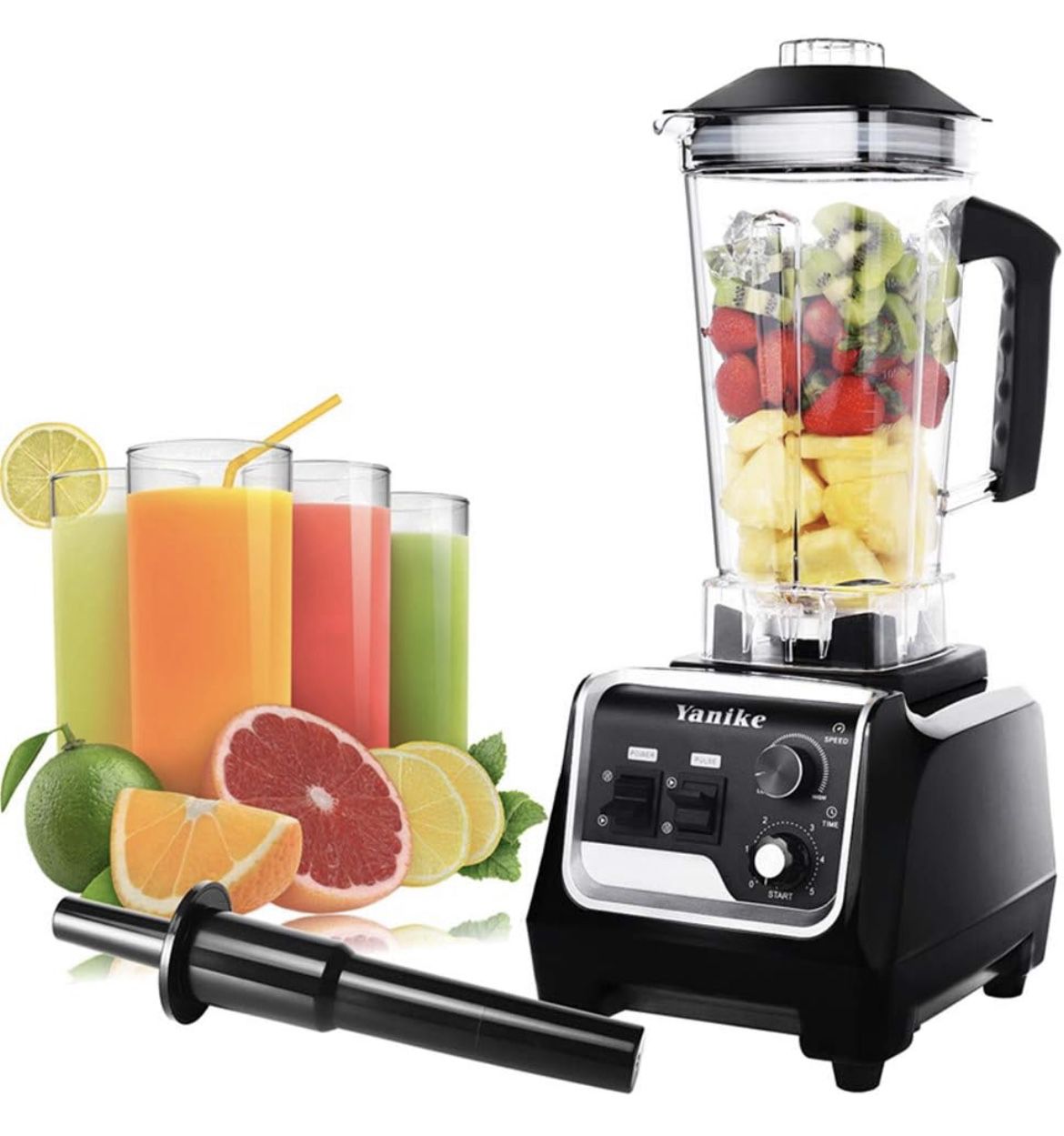 Professional Countertop Blender, 2200W High Power Commercial Blender for Shakes and Smoothies with 70Oz BPA Free Container, Built-in Timer Smoothie Ma