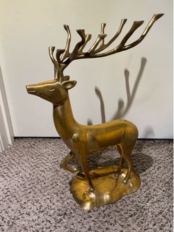 Vintage Brass Deer