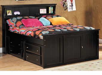 Laguna Full Size Bookcase Bed With Underbed Storage