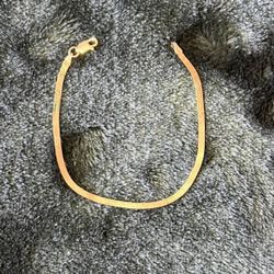 14k Gold Plated Herringbone Bracelet